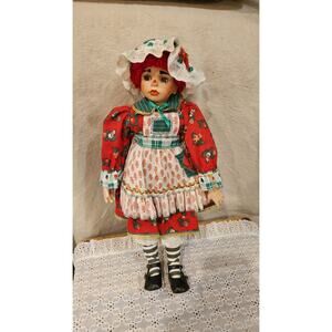 Vintage 22" Raggedy Ann Christmas Porcelain doll by Kelly J. RuBert #862